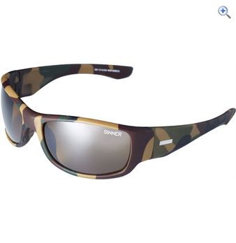 Sinner Hudson Sunglasses (Camo/Sintec Brown Mirrored) - Colour: Camo